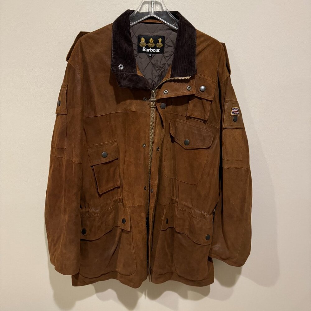 Rare Barbour - Jacket Mens - XL -  Brown A2040 Leather Cowan Commando Jacket